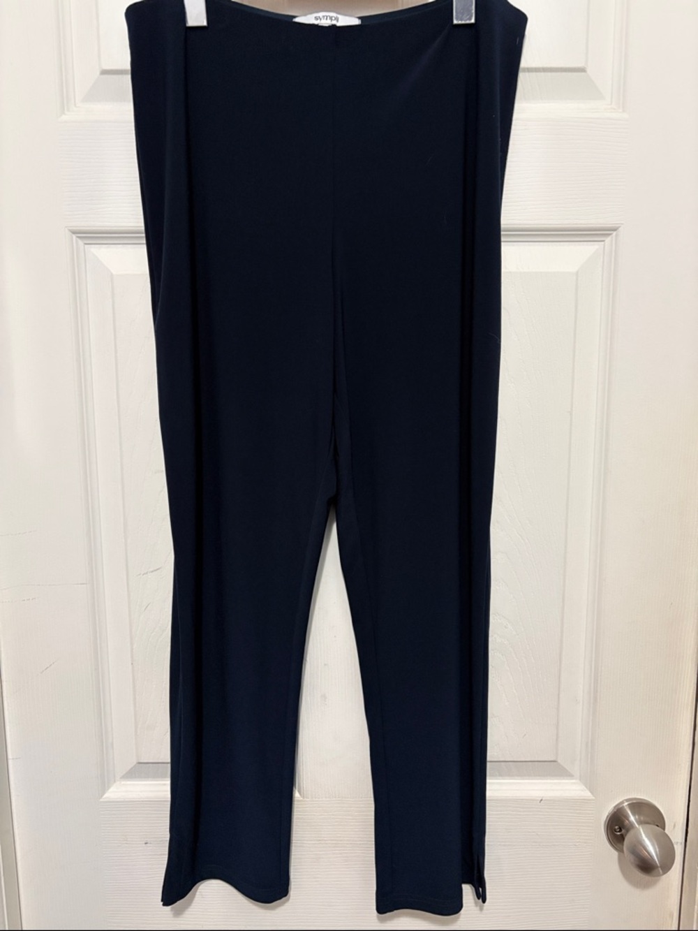 Sympli Navy Blue Straight Leg Cropped Pants